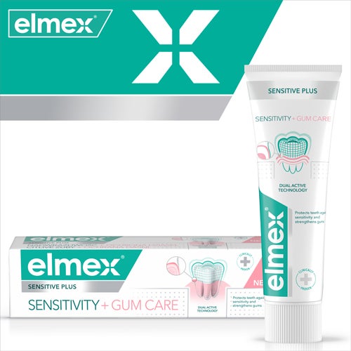 elmex® SENSITIVE PLUS SENSITIVITY + GUM Care паста за зъби
